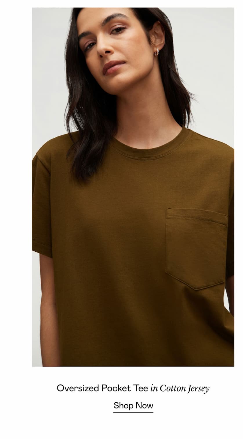 Oversized Pocket Tee in Cotton Jersey