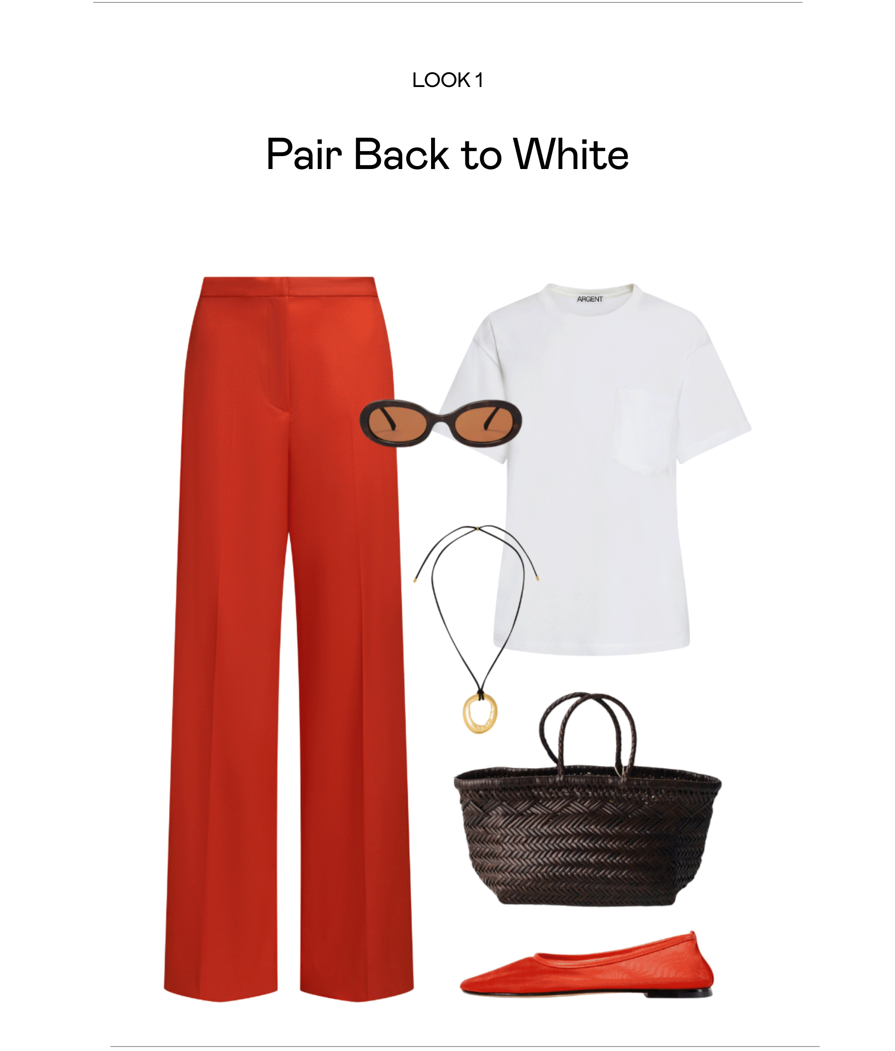 Look 1: Pair Back to White Look 1: Pair Back to White