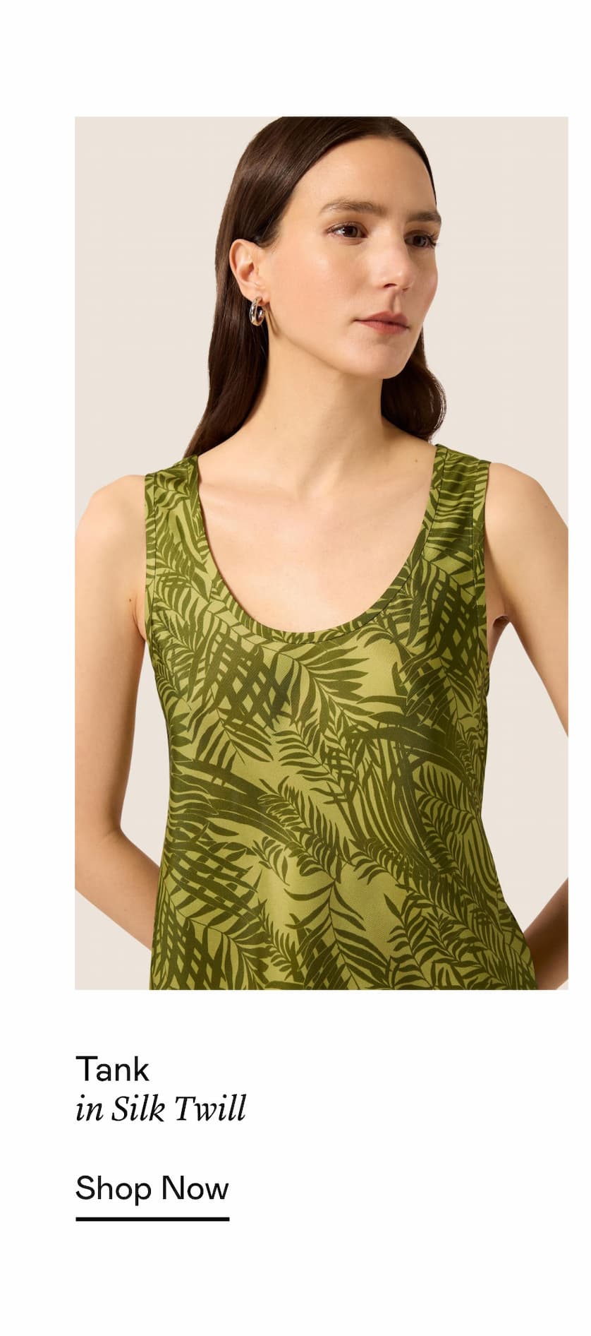 Tank in Silk Twill