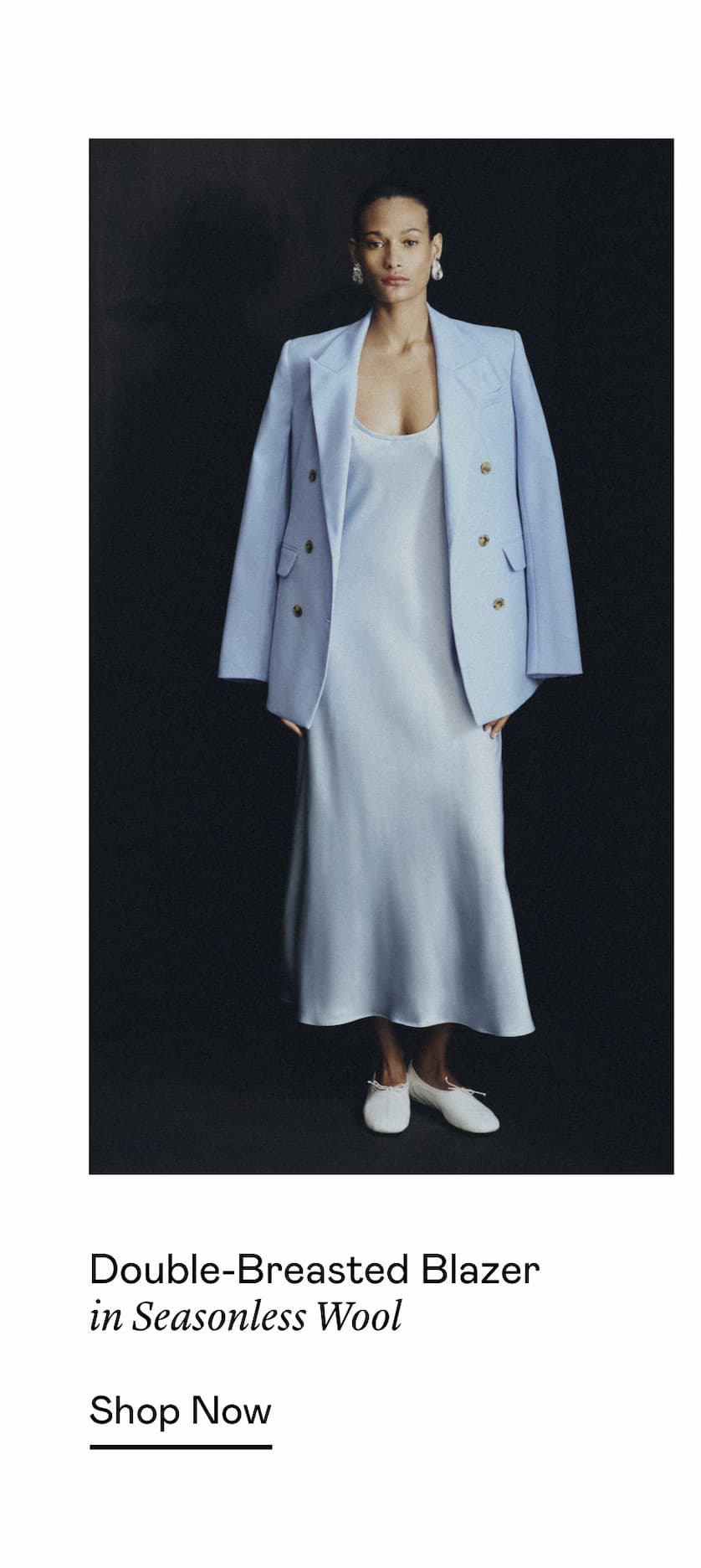 Double-Breasted Blazer in Seasonless Wool