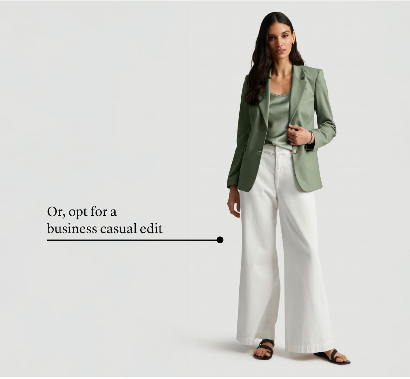 Or, opt for a business casual edit