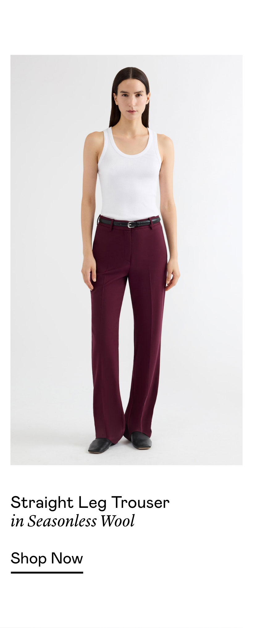 Straight Leg Trouser in Seasonless Wool