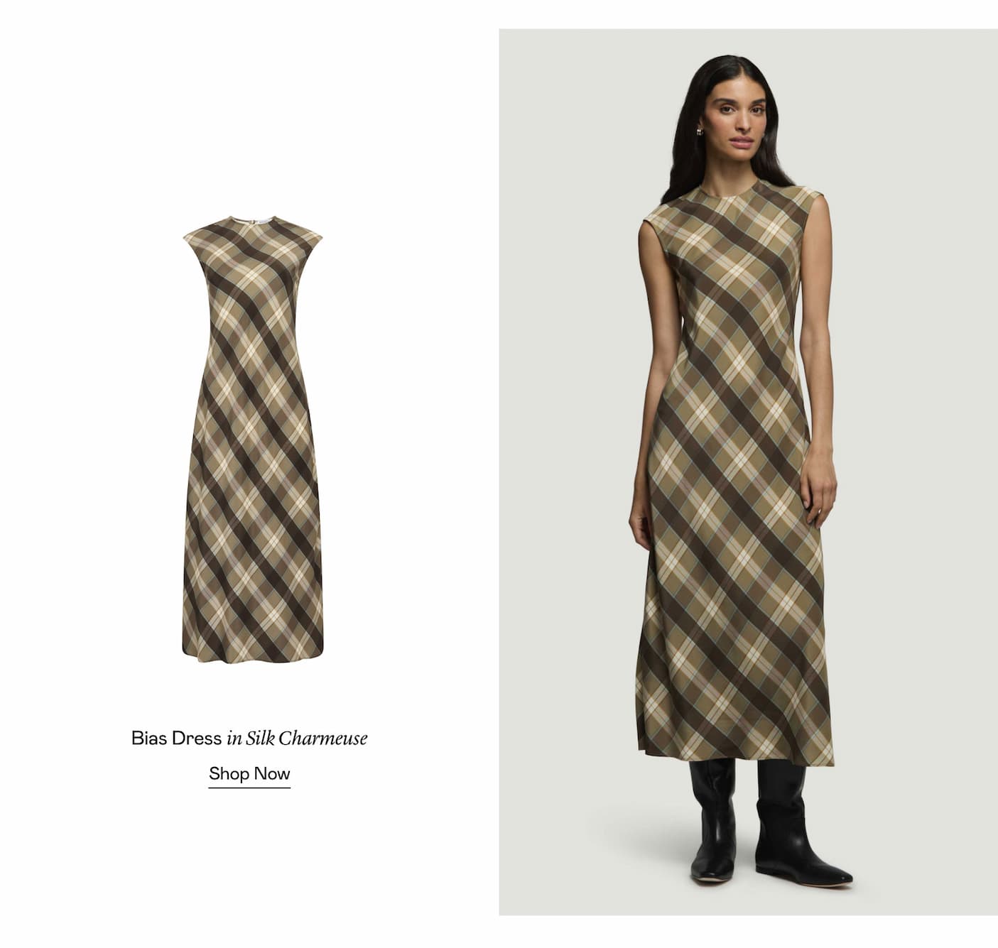 Bias Dress in Silk Charmeuse Bias Dress in Silk Charmeuse