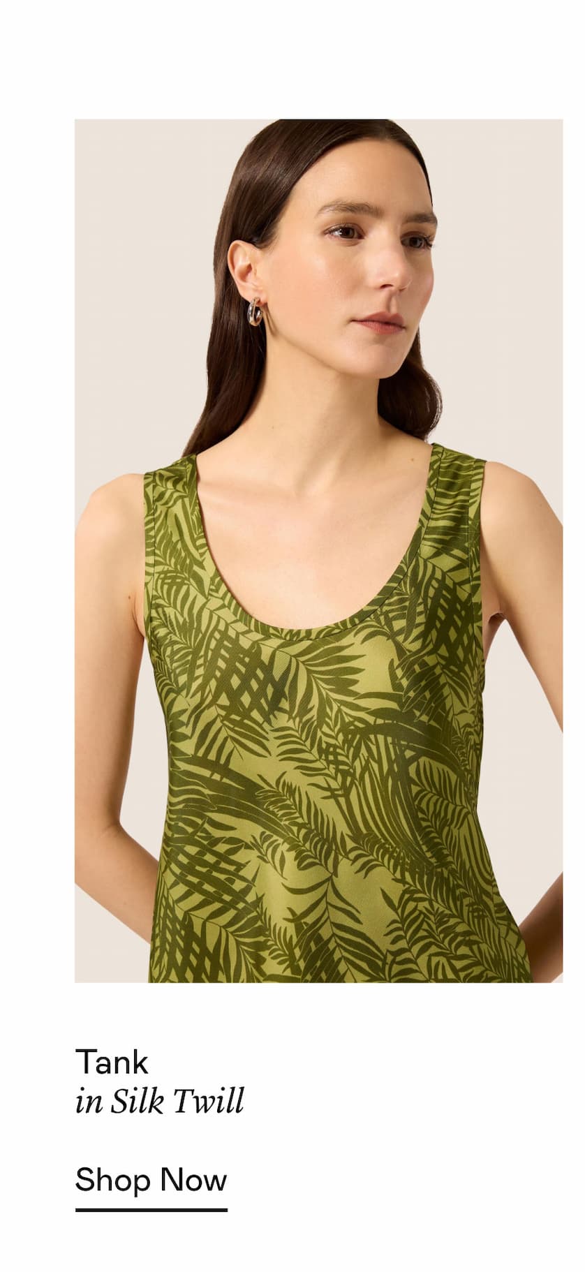 Tank in Silk Twill Tank in Silk Twill