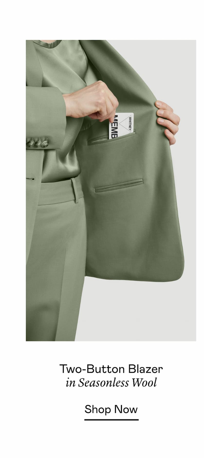 Two-Button Blazer in Seasonless Wool