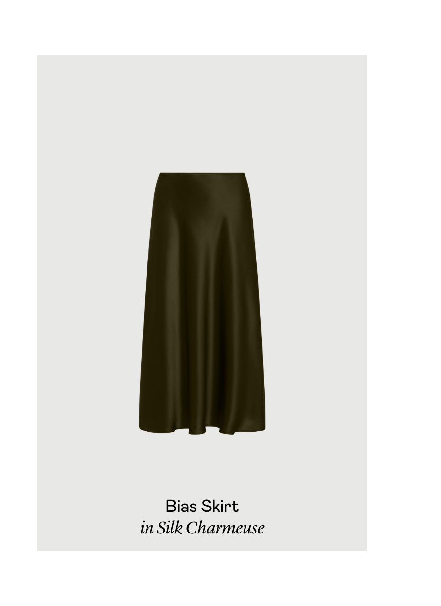 Bias Skirt in Silk Charmeuse Bias Skirt in Silk Charmeuse