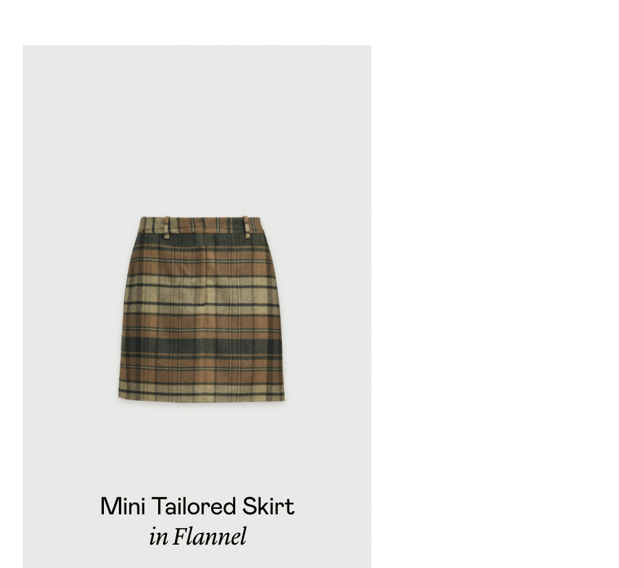 Mini Tailored Skirt in Flannel