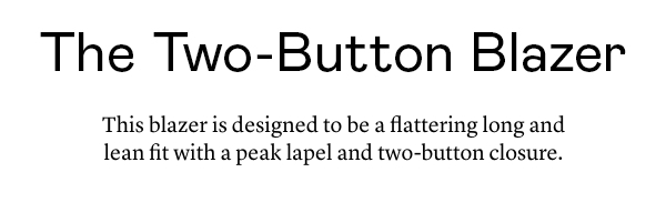 The Two-Button Blazer
