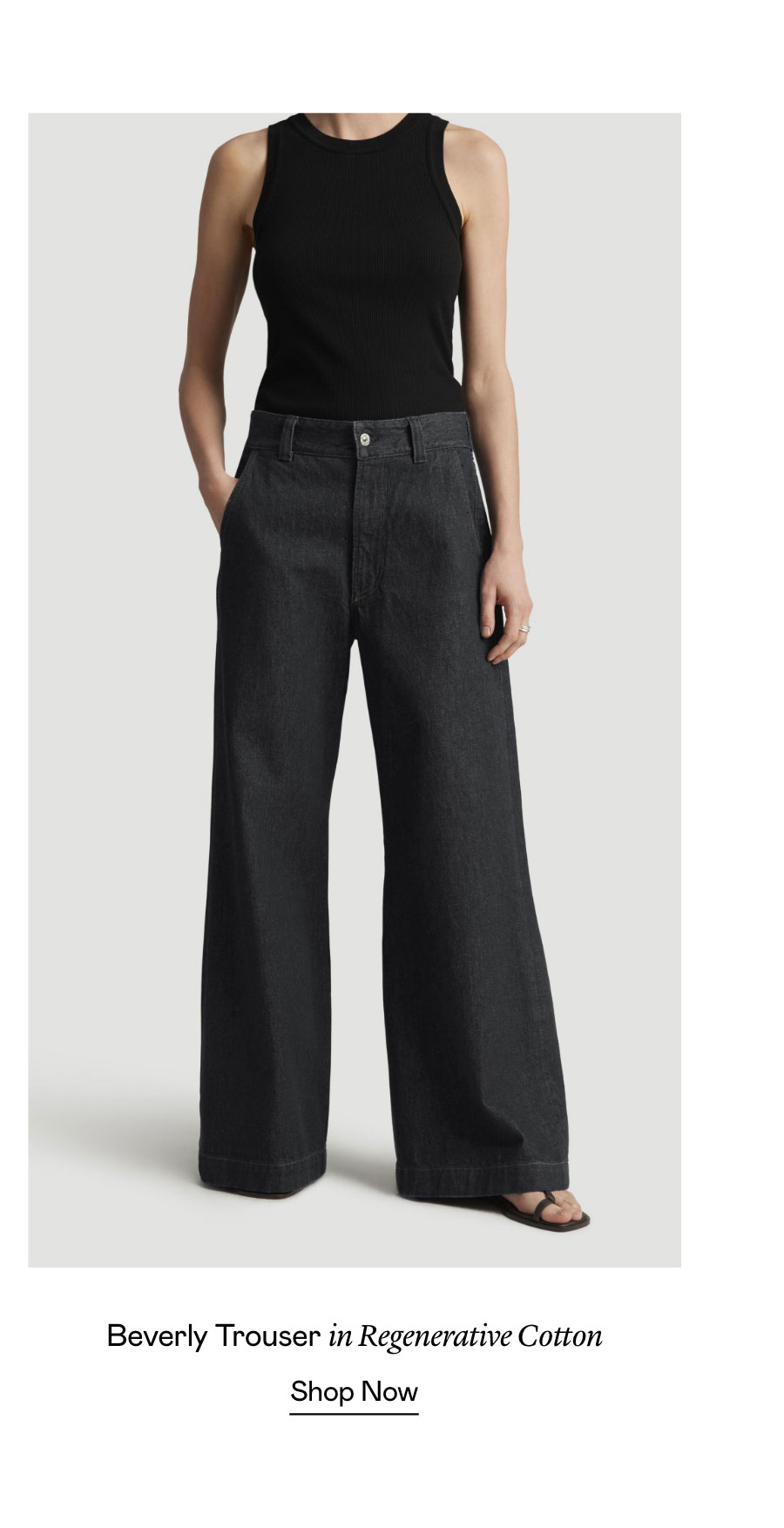 Beverly Trouser in Regenerative Cotton