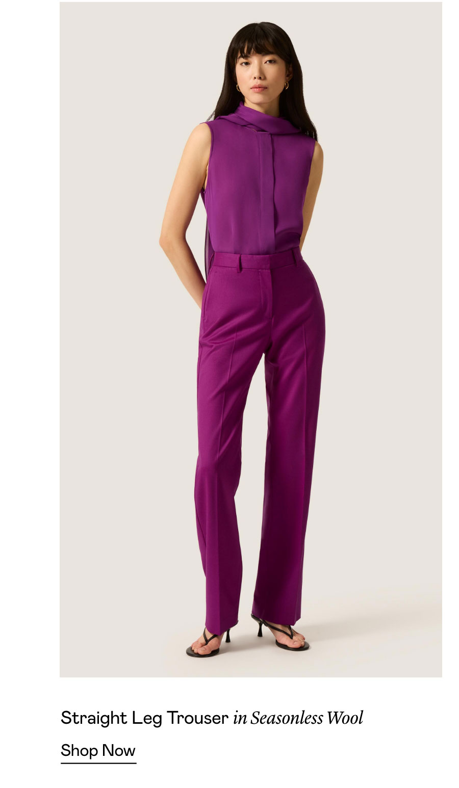 Straight Leg Trouser in Seasonless Wool