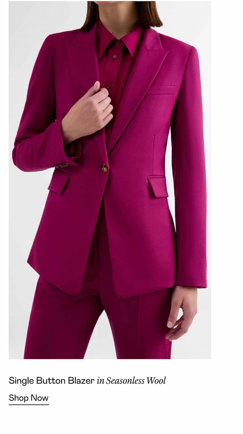 Single Button Blazer in Seasonless Wool