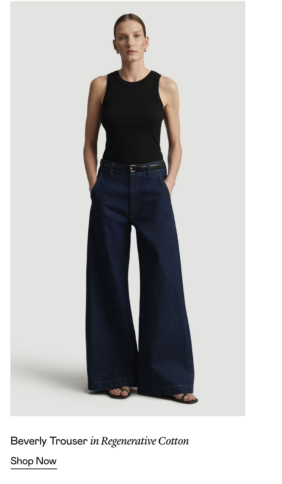 Beverly Trouser in Regenerative Cotton