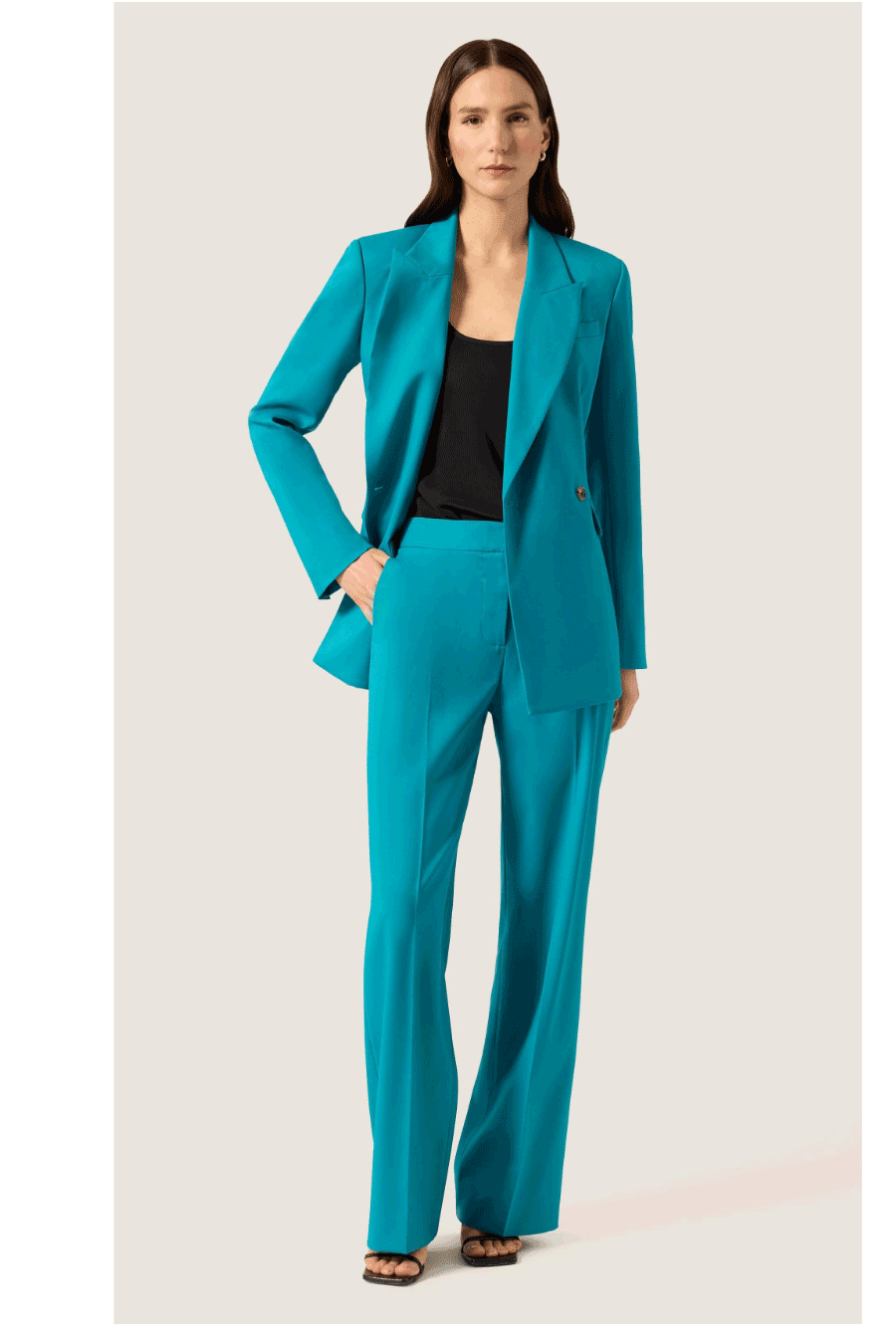 Wide Leg Trouser in Seasonless Wool
