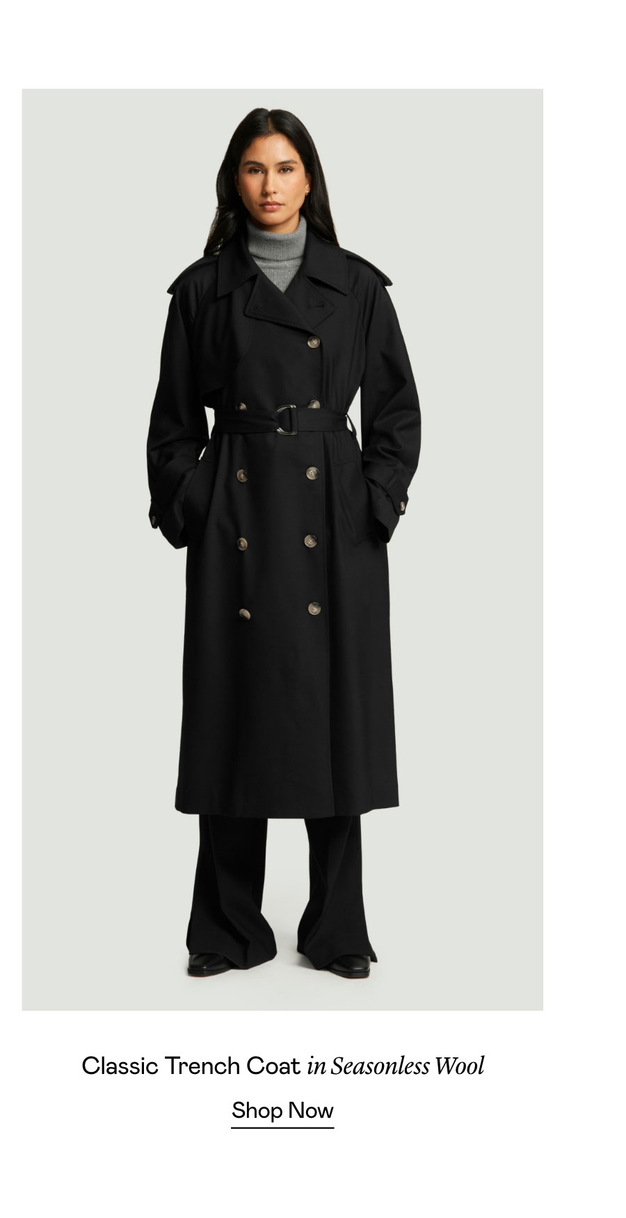 Classic Trench Coat in Seasonless Wool