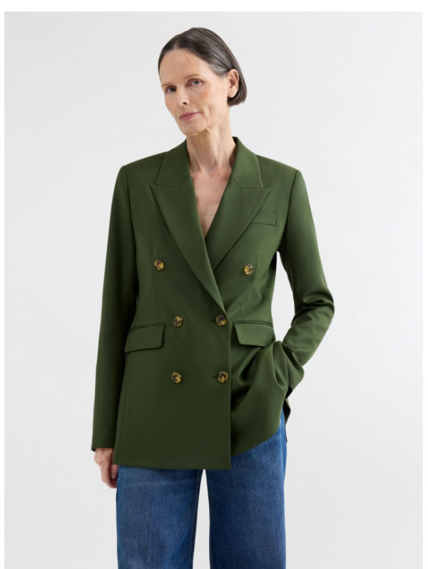 Double-Breasted Blazer in Seasonless Wool