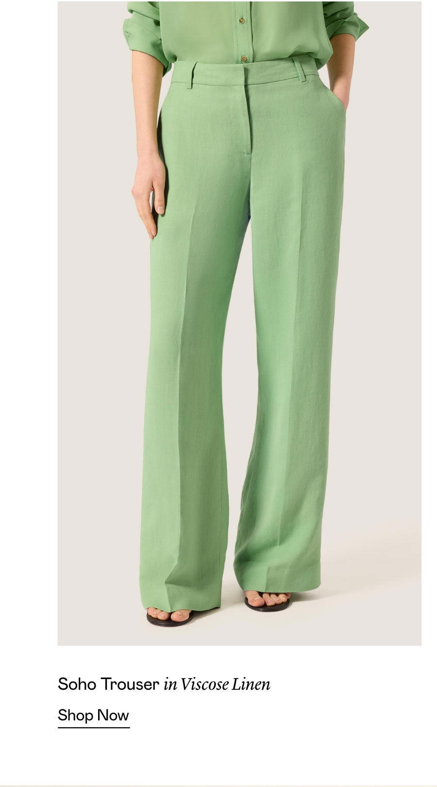 Soho Trouser in Viscose Linen