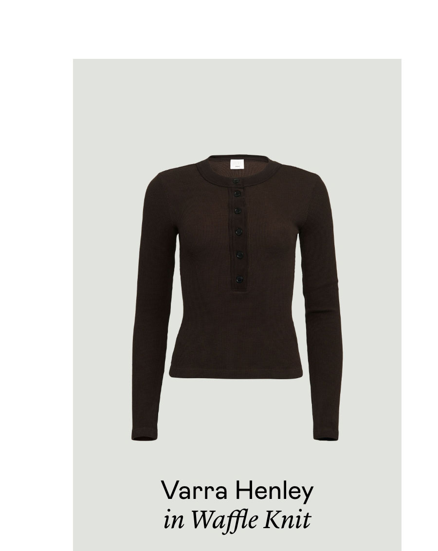 Varra Henley in Waffle Knit