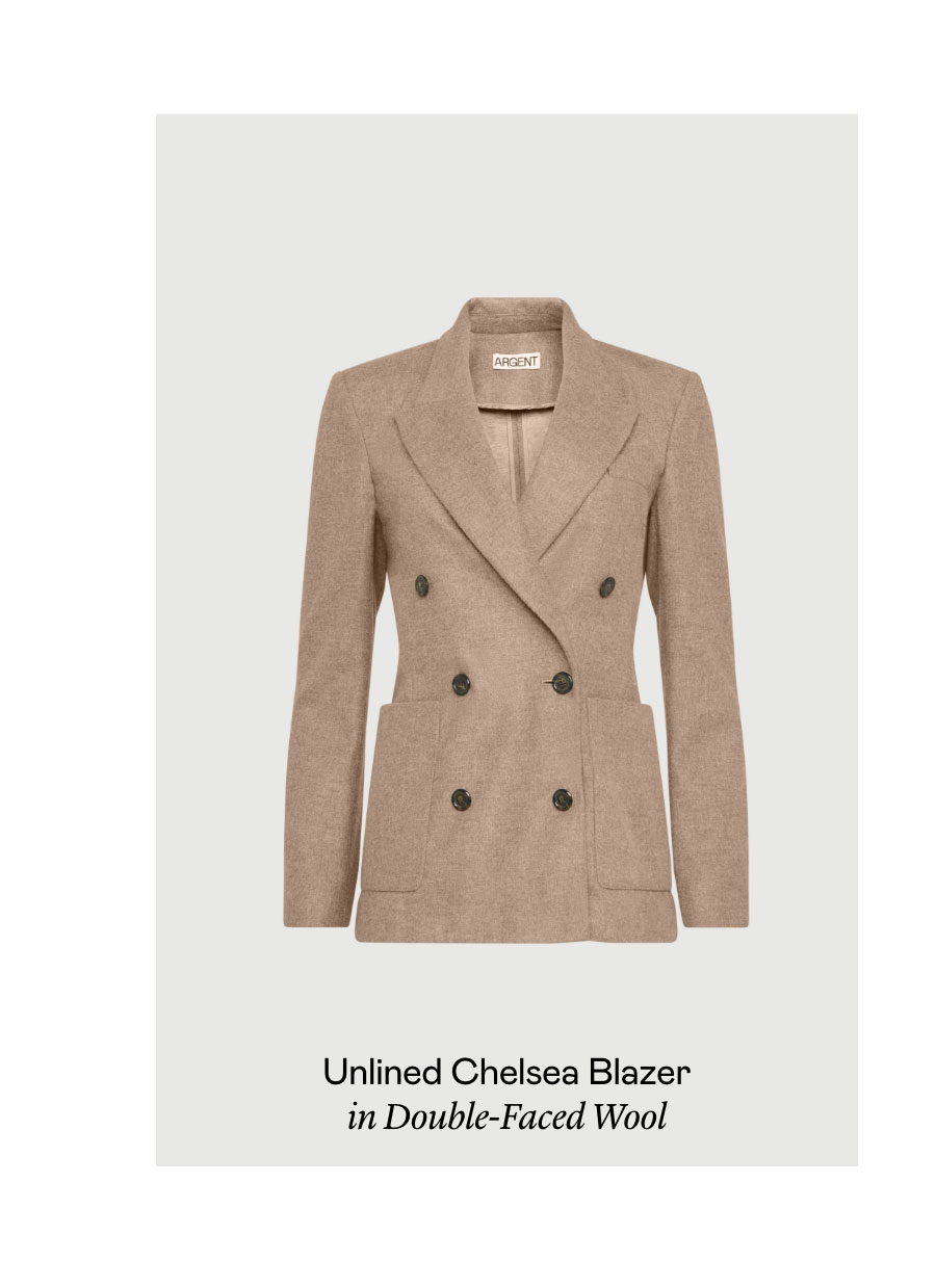 Unlined Chelsea Blazer in Double-Faced Wool Unlined Chelsea Blazer in Double-Faced Wool