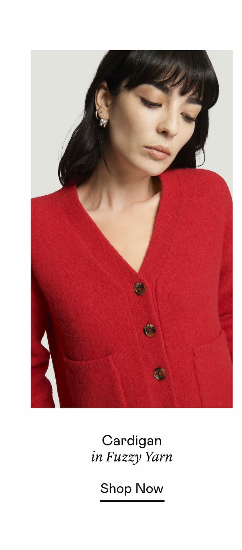 Cardigan in Fuzzy Yarn