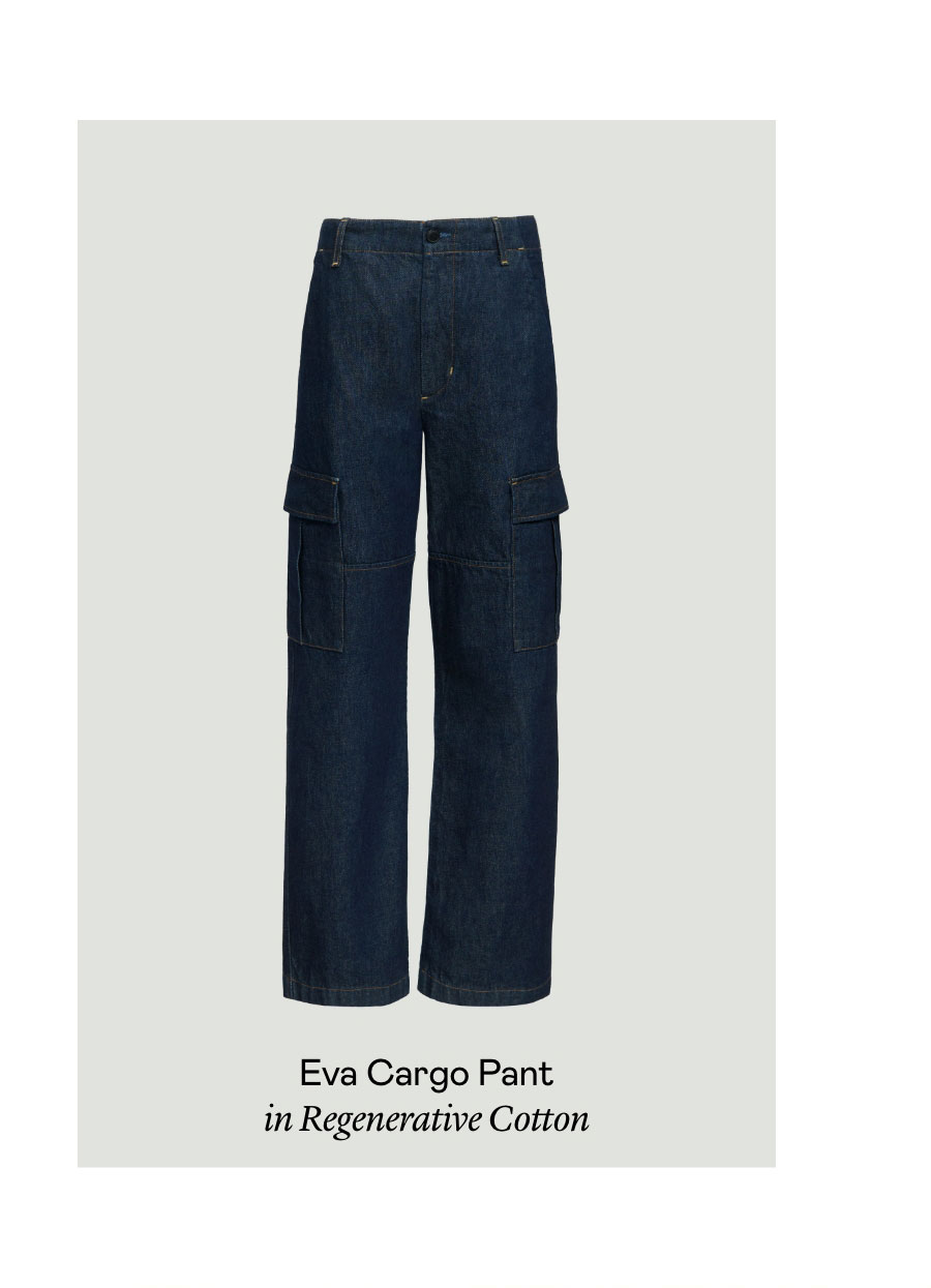 Eva Cargo Pant in Regenerative Cotton
