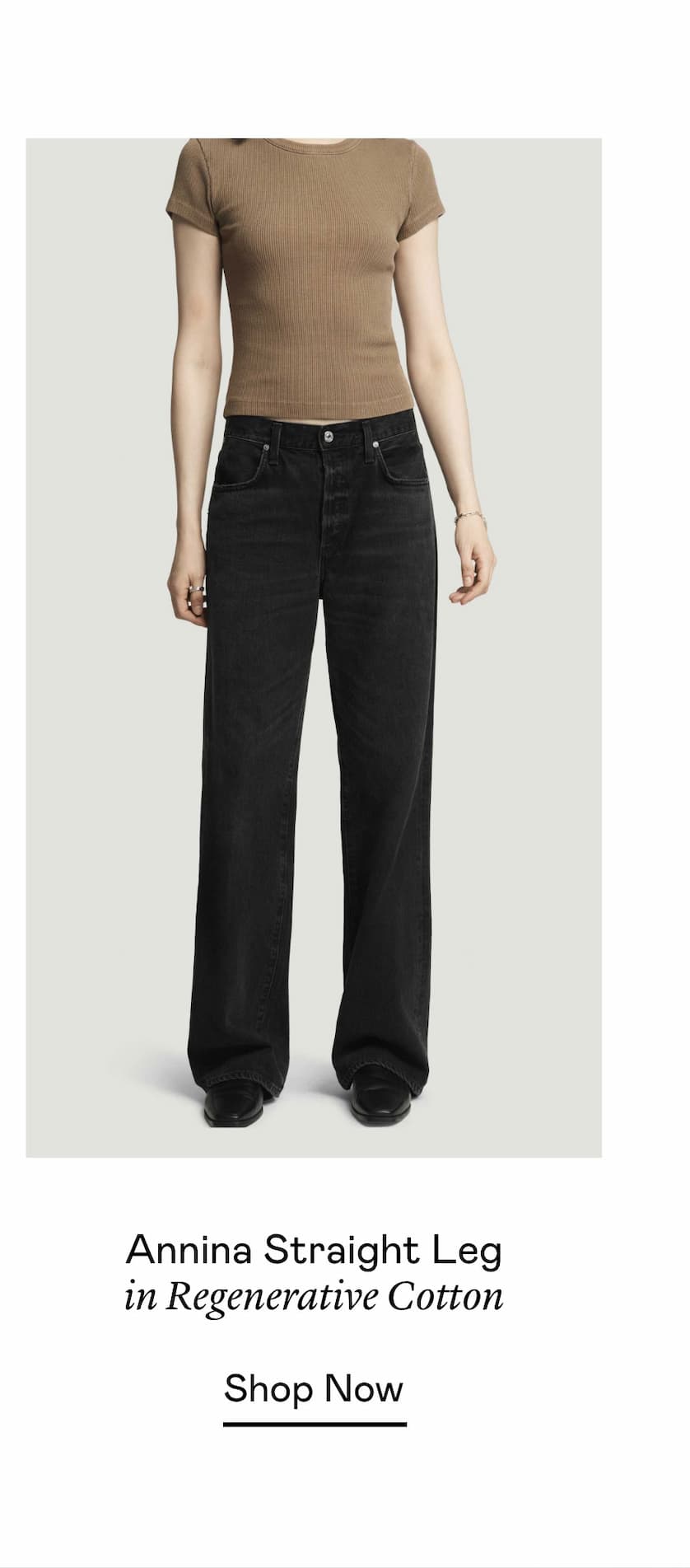 Annina Straight Leg in Regenerative Cotton