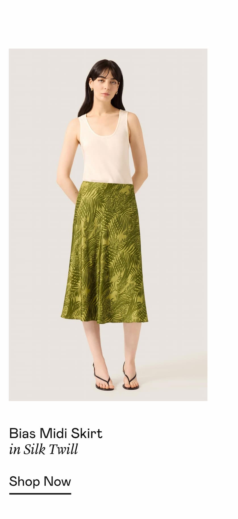 Bias Midi Skirt in Silk Twill Bias Midi Skirt in Silk Twill