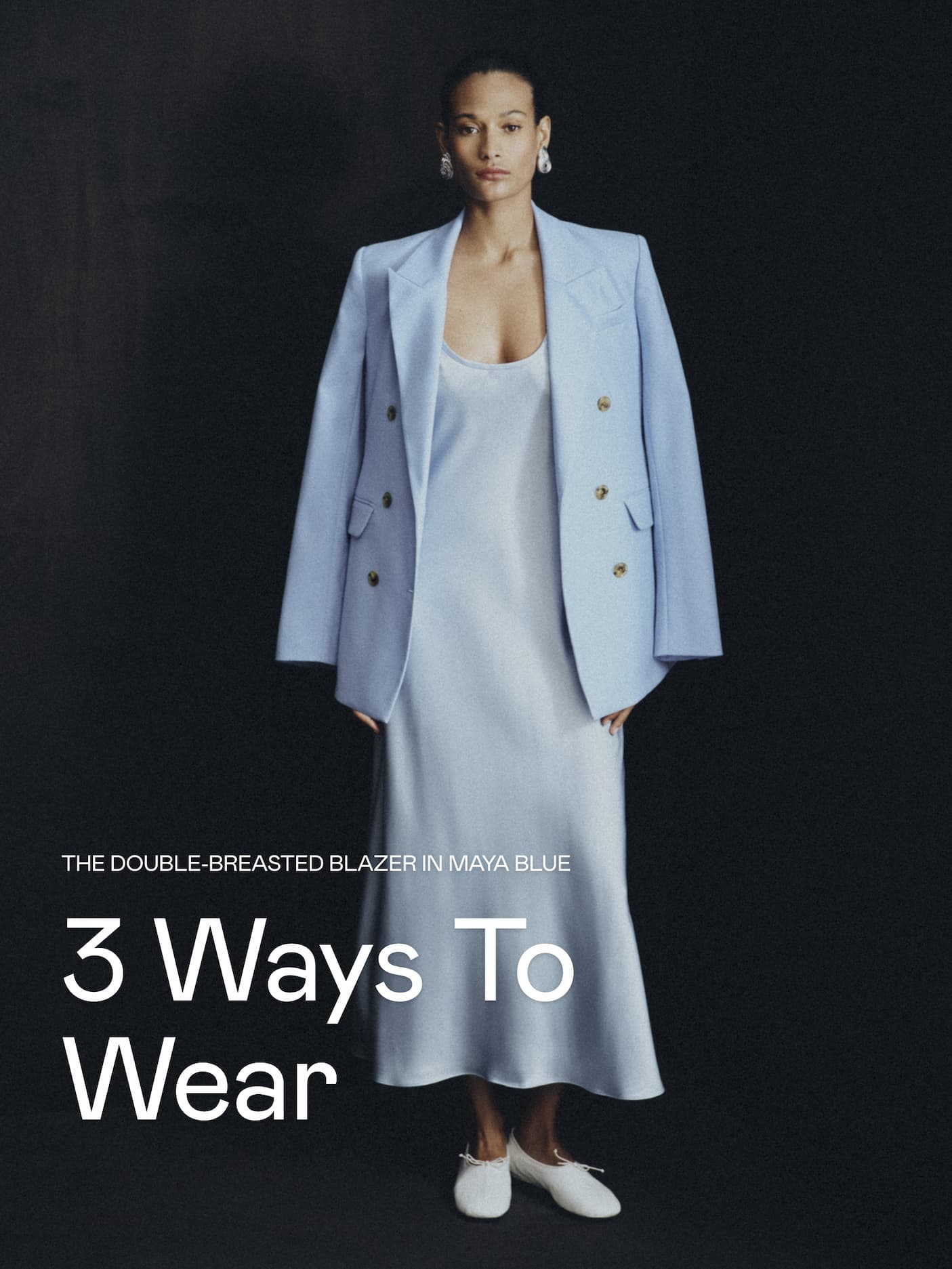 3 Ways to Wear: The Double-Breasted Blazer in Maya Blue