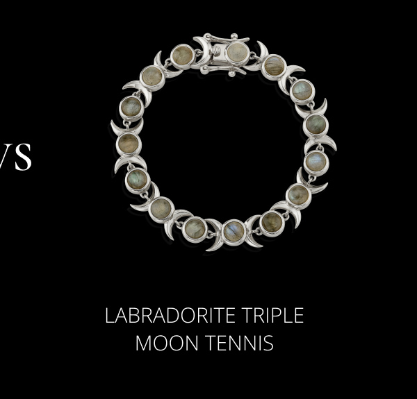 Labradorite Triple Moon Tennis Bracelet