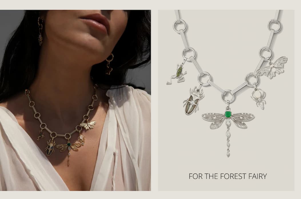Forest Fairy Bar Charm Necklace