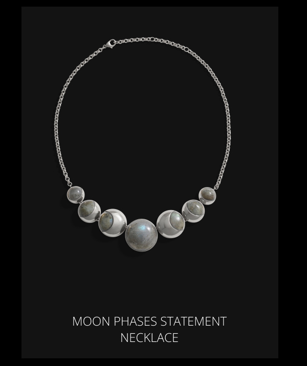 Moon Phases Statement Necklace