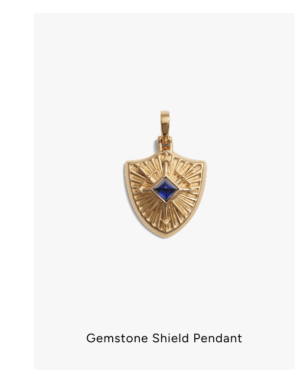 Gemstone Shield Pendant