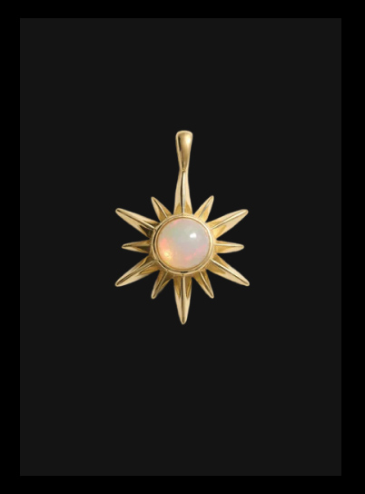 Opal Sun Necklace