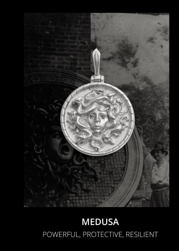 14k Medusa Goddess Necklace