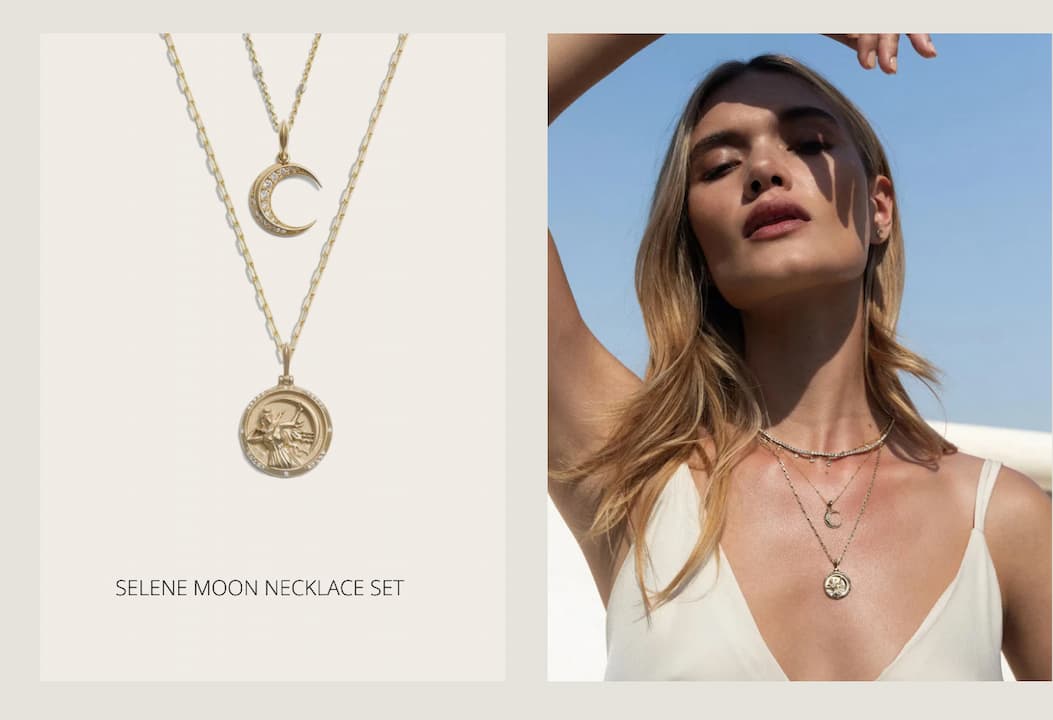 Selene Moon Necklace Set