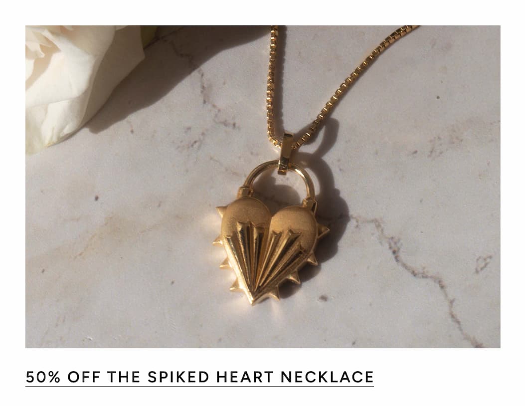 50% Off Spiked Heart Necklace