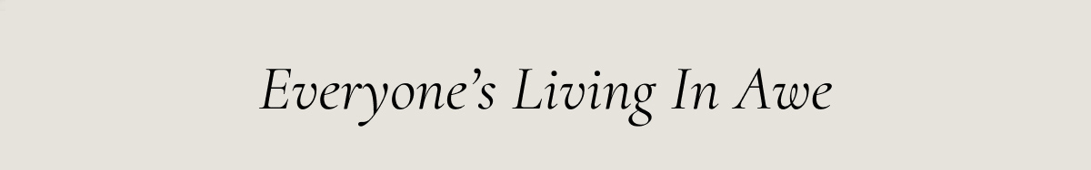 Everyone's Living In Awe