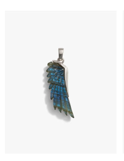 Carved Gemstone Wing Amulet