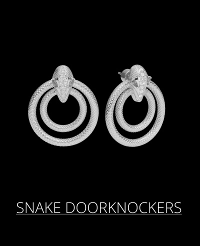 Snake Doorknocker Earrings