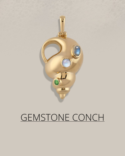 Gemstone Conch Necklace