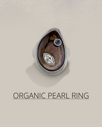 Organic Pearl Gemstone Ring