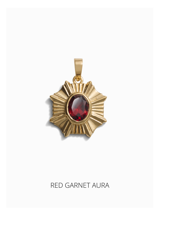 Red Garnet Aura Pendant