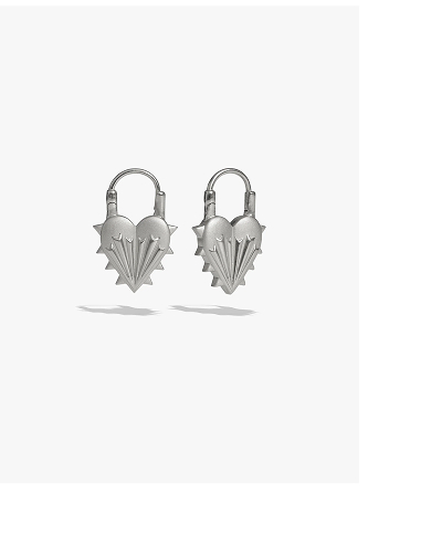 Spiked Heart Earrings