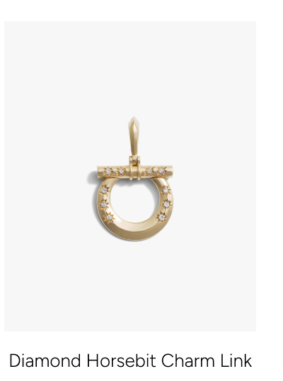 Diamond Horsebit Charm Link