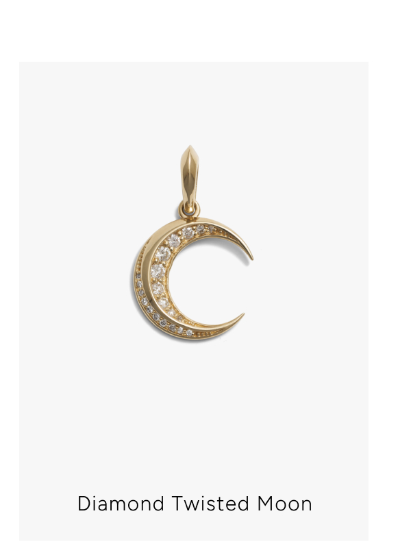 Diamond Twisted Moon Amulet
