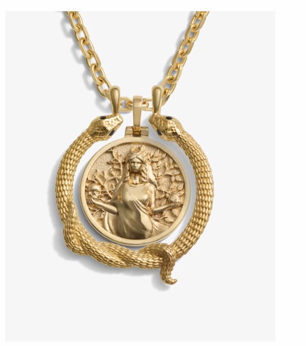 Snake Halo Goddess Necklace