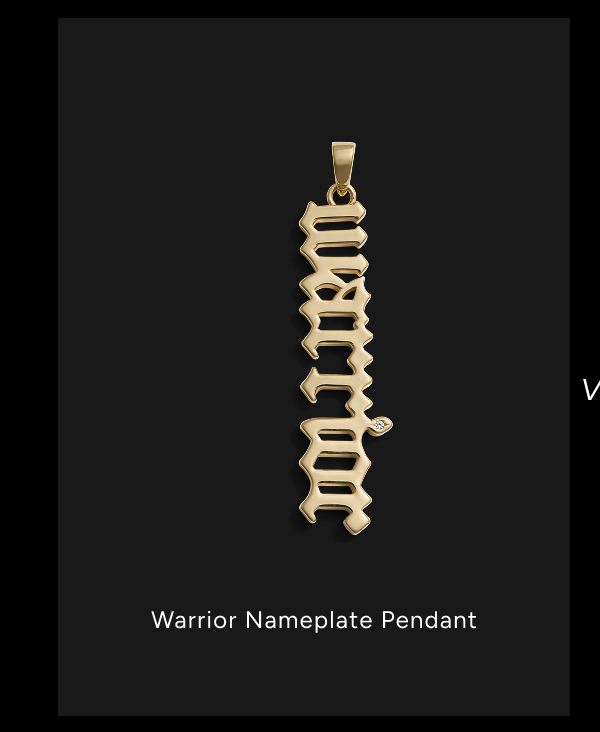Warrior Nameplate Pendant