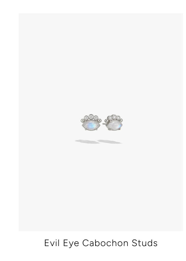 Evil Eye Cabochon Studs