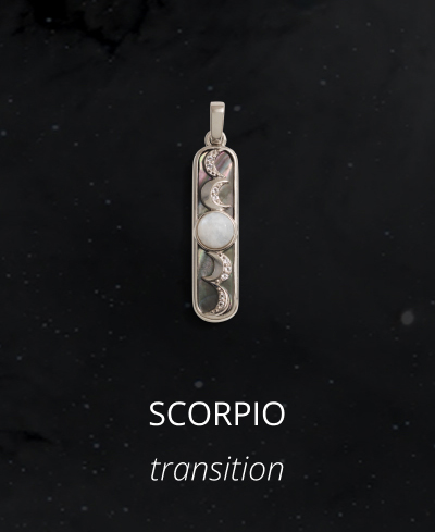 Black Mother of Pearl Moon Phase Necklace