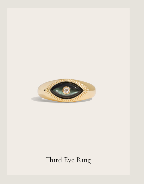 Third Eye Black Mother of Pearl Ring