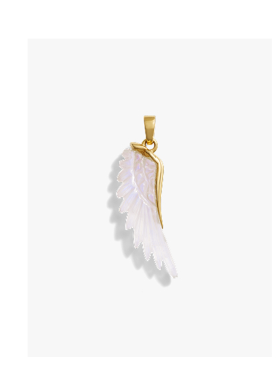 Carved gemstone feather